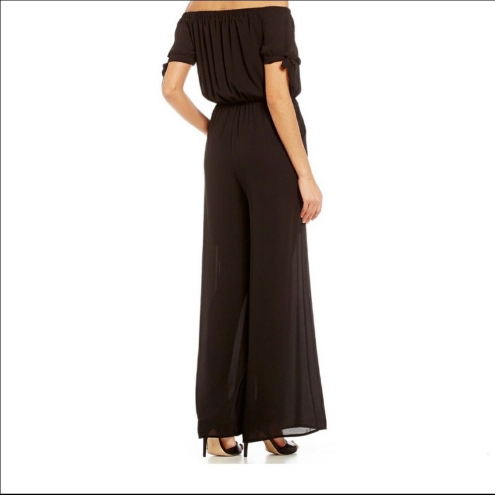 Gianni Bini Off the Shoulder Jumpsuit Black